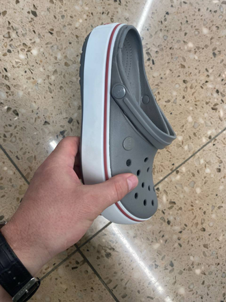 CROCS CROCBAND PLATFORM CLOG GREY СЕРЫЕ