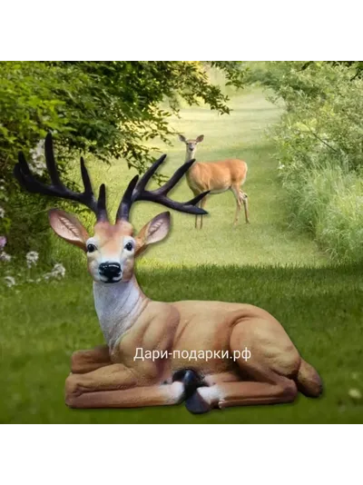 Олень лесной 46*40см   2,1кг   полистоун Россия 3078/012461*
