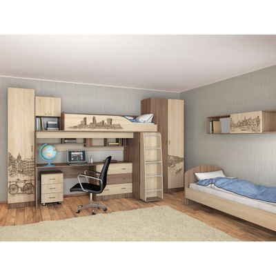 Кровать-чердак Орион Подростковая спальня (ТЭКС)
