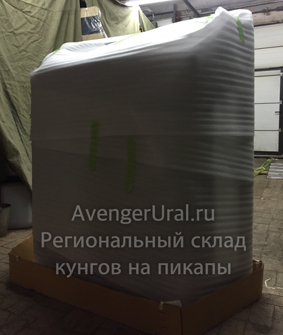 Покрашенный в серый цвет U17 кунг на Мицубиси Л200 2014-2015 перед отправкой из ЕКБ в Нефтеюганск