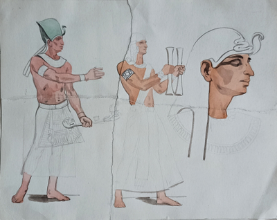 "Девочка и кот" бумага тушь Кравцов Г.Т. 1970-е годы