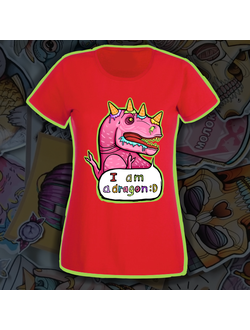 Футболка женская "I am dragon"