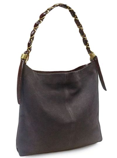 (АРТИКУЛ: 10046/2) СУМКА  ЖЕНСКАЯ, БОЛЬШАЯ, НАТУРАЛЬНЫЕ ЛАКИРОВАННАЯ КОЖА/ЗАМША, КОРИЧНЕВАЯ, РУЧКА ЧЕРЕЗ ПЛЕЧО