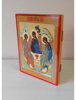 Троица Пресвятая. Рукописная икона. 22х28см.
