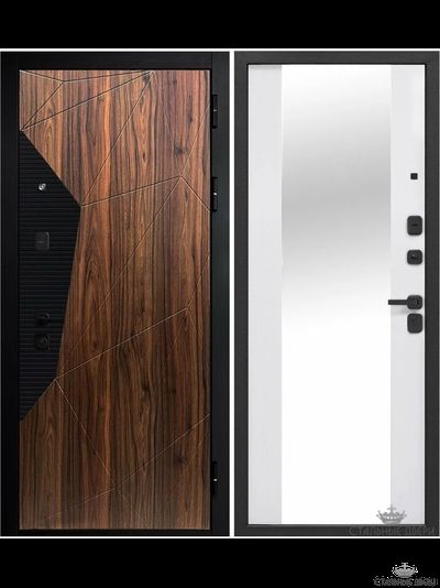 Геометрия Эмалит белый Зеркало