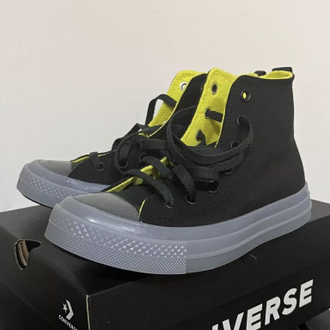 Кеды Converse Chuck Taylor All Star Black Lime Twist высокие