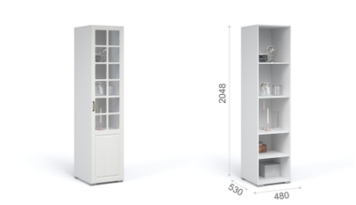 Модульная гостиная ЛАЦИО - Витрина 1д