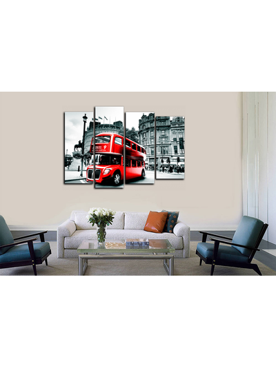 Модульная картина "Лондонский автобус"