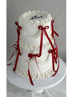 Торт двухъярусный в оформлении ламбет  (5-8кг) (копия)