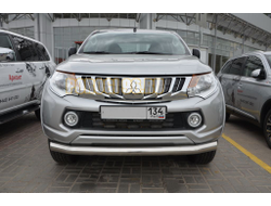 Защита переднего бампера d76 для Mitsubishi L200 2015-2019
