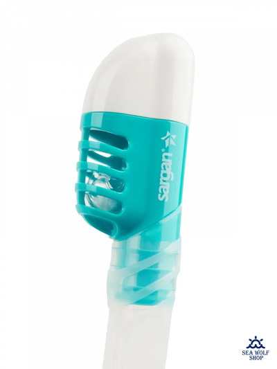 Маска для дайвинга с трубкой Sargan "БАТТЕРФЛЯЙ-М" бирюз. силикон