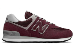 New Balance 574 Бордовые (Экозамша) фото