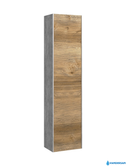 Пенал Aqwella Mobi-36, цвет бетон светлый/дуб балтийский