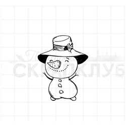 Штамп снеговик