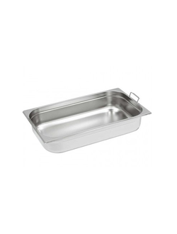 Гастроёмкость с ручками, 1/4-100, нержавеющая сталь