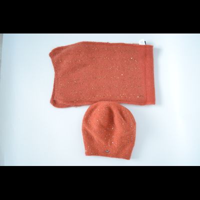 Берет и шарф Vizio 1350 B терракотовый
