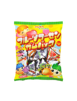 MARUKAWA Жевательная резинка ассорти (клубника, апельсин, виноград) 25 упаковок*4шт