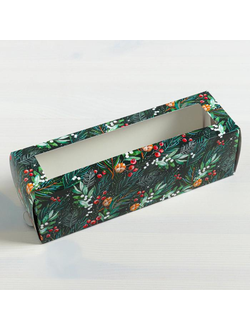 Коробка для макаронс «Happy New Year», 18 х 5,5 х 5,5 см