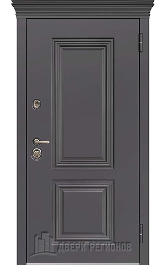 Дверь металлическая "Гранит Термо" Горький шоколад/эмаль белая (16 мм)