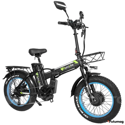 Электровелосипед Syccyba H1 DUAL синий