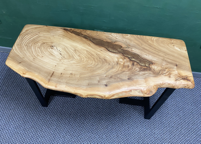 консоль из слэба, консоль из дерева, узкий столик, консоль под телевизор, полка под телевизор, слэб