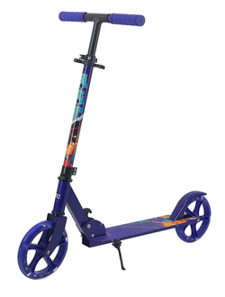 Самокат Sportsbaby Street Art 200 MS-135 синий светящиеся колеса