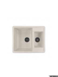 Мойка из искусственного мрамора MIXLINE ML-GM21 двухчашевая 485*600*190мм