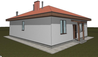Одноэтажный дом с тремя спальнями 105м² (S28)
