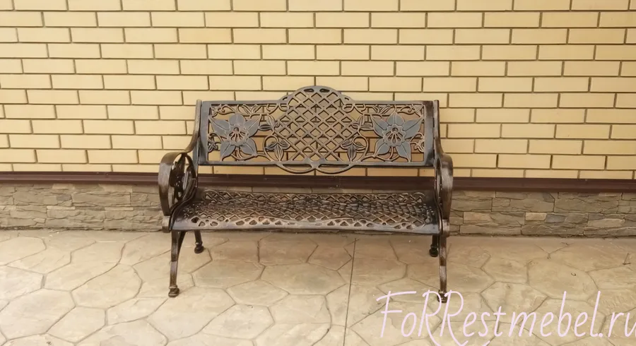 Садовая скамья из литого алюминия LIly