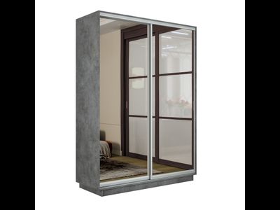 Шкаф- купе 2-Х дверный Е 1 "Экспенс" фасад зеркало 1.2/1.4/1.6 М