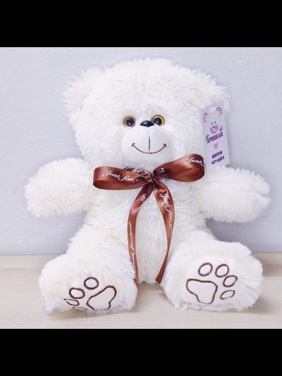 Плюшевый мишка 45 см белый Бен
