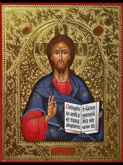 Господь Вседержитель. Рукописная икона.