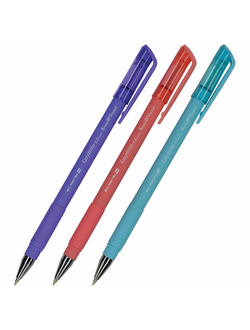 Ручка шариковая BRUNO VISCONTI "EasyWrite", СИНЯЯ, "Joy", корпус ассорти, узел 0,5 мм, линия письма 0,3 мм, 20-0044, 24 штуки в упаковке