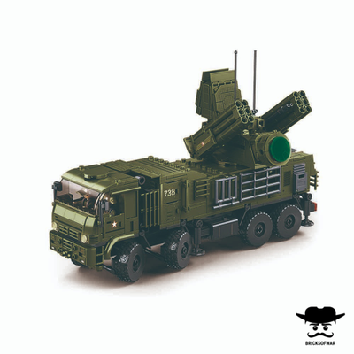 Конструктор SLUBAN M38-B1252 серия Армия. Российская боевая машина самоходный зенитный ракетно-пушечный комплекс