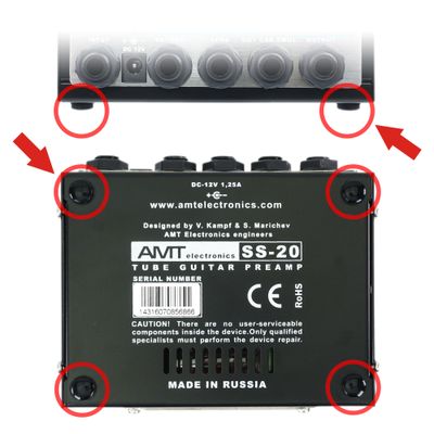 Комплект №1 резиновых ножек для гитарных педалей (на скотче), 4 шт