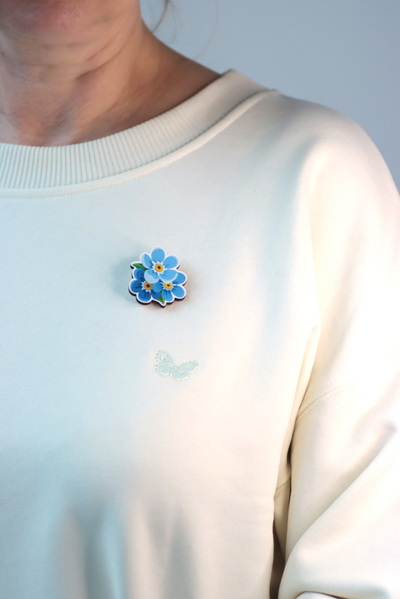 БРОШЬ "Незабудка"