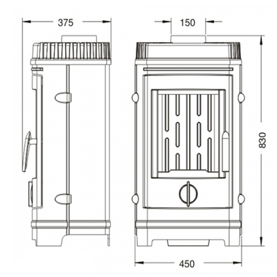 Печь-камин Chatel, Invicta (Франция)