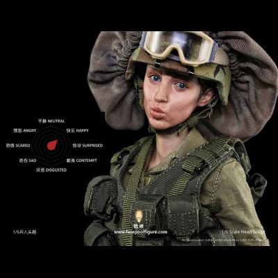 Эмоциональная женская голова (скульпт) 1/6 - Female Head Sculpt with Expression (FP-H-003) - Facepool