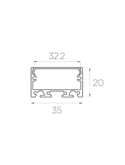 Алюминиевый профиль 4L-3520-S ANOD