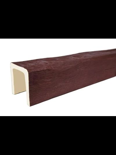 Декоративная балка из полиуретана. Полиуретановая фальшбалка Country Decor строганая вишня