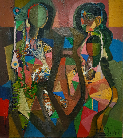 Дуэт. Диптих. 2017. Холст, масло. 90х160