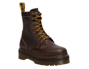 Dr Martens Jadon Arc Crazy Horse Platforms Brown