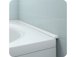 Акриловый плинтус бордюр для ванной BNV ПШ24 12х24 белый правый