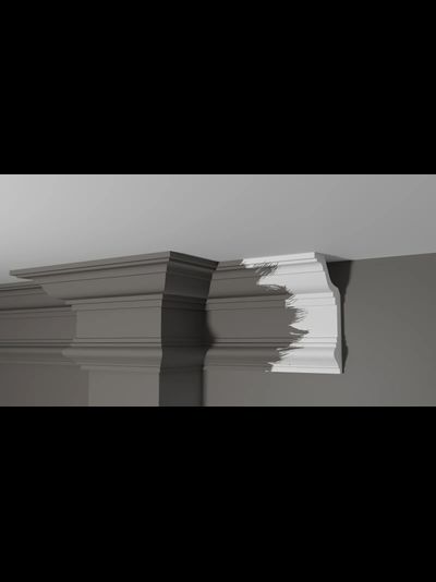 Потолочный плинтус DECOR-DIZAYN DD513, из дюрополимера, под покраску, ударопрочный, 2 метра