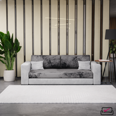 Чехол на сиденье 3х местного дивана, диван-книжку, на сиденье углового дивана.  Велюр Графит