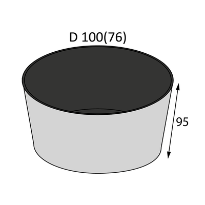 Круглый контейнер (Черный) 500 мл