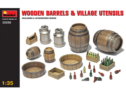 Сборная модель: (MiniArt 35550) Деревянные бочки и деревенская утварь