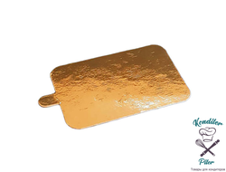 Подложка прямоугольник с держателем золото 100*65 мм (0,8 мм)