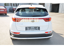 Защита заднего бампера угловая большая d60 для Kia Sportage 2016-2018