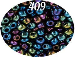 Бисер Zlatka 8/0 10гр цвет № 0409 бензиновый